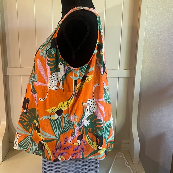 Christian Siriano Animal/Jungle Printed Halter Type Top Size Large - Picture 4 of 10